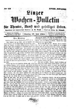 Wochenbulletin der Linzer Bühne
