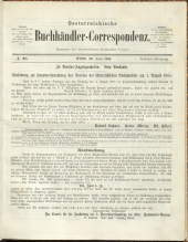 Oesterreichische Buchhändler-Correspondenz