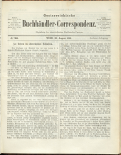 Oesterreichische Buchhändler-Correspondenz