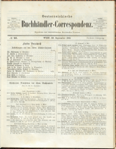 Oesterreichische Buchhändler-Correspondenz