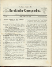 Oesterreichische Buchhändler-Correspondenz