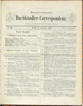 Oesterreichische Buchhändler-Correspondenz