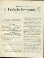 Oesterreichische Buchhändler-Correspondenz