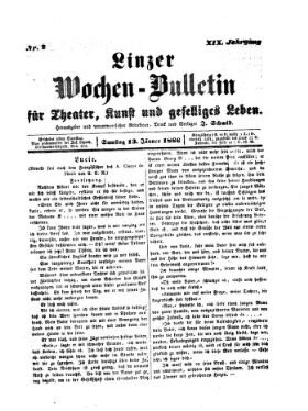 Wochenbulletin der Linzer Bühne