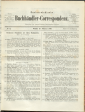 Oesterreichische Buchhändler-Correspondenz