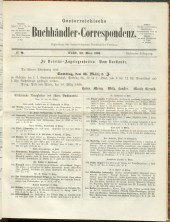 Oesterreichische Buchhändler-Correspondenz