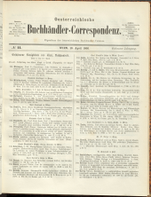 Oesterreichische Buchhändler-Correspondenz