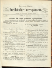 Oesterreichische Buchhändler-Correspondenz