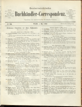 Oesterreichische Buchhändler-Correspondenz