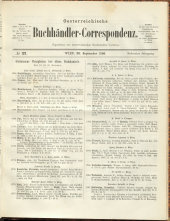 Oesterreichische Buchhändler-Correspondenz