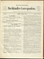 Oesterreichische Buchhändler-Correspondenz