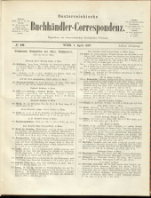 Oesterreichische Buchhändler-Correspondenz