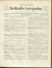 Oesterreichische Buchhändler-Correspondenz