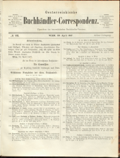 Oesterreichische Buchhändler-Correspondenz