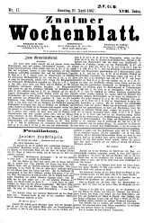 Znaimer Wochenblatt