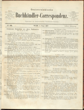 Oesterreichische Buchhändler-Correspondenz