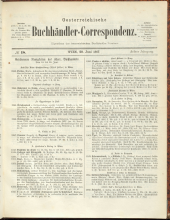 Oesterreichische Buchhändler-Correspondenz