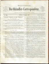 Oesterreichische Buchhändler-Correspondenz