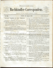 Oesterreichische Buchhändler-Correspondenz