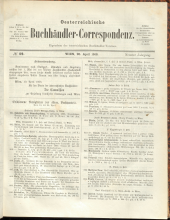 Oesterreichische Buchhändler-Correspondenz