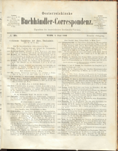 Oesterreichische Buchhändler-Correspondenz