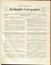 Oesterreichische Buchhändler-Correspondenz