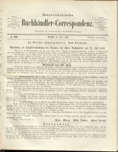 Oesterreichische Buchhändler-Correspondenz