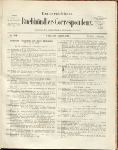 Oesterreichische Buchhändler-Correspondenz