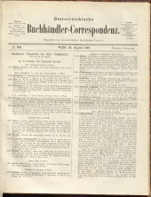 Oesterreichische Buchhändler-Correspondenz