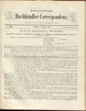 Oesterreichische Buchhändler-Correspondenz