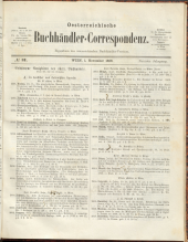 Oesterreichische Buchhändler-Correspondenz