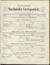 Oesterreichische Buchhändler-Correspondenz