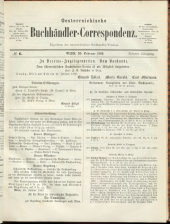 Oesterreichische Buchhändler-Correspondenz