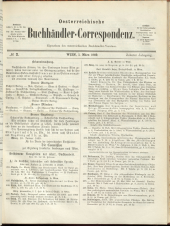 Oesterreichische Buchhändler-Correspondenz