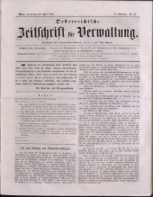 Österreichische Zeitschrift für Verwaltung