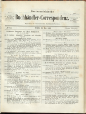 Oesterreichische Buchhändler-Correspondenz