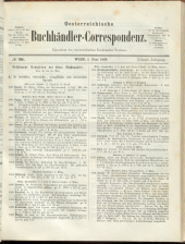 Oesterreichische Buchhändler-Correspondenz