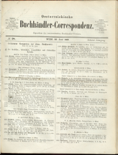 Oesterreichische Buchhändler-Correspondenz