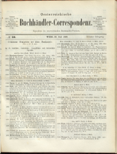 Oesterreichische Buchhändler-Correspondenz