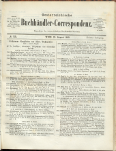 Oesterreichische Buchhändler-Correspondenz