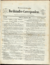 Oesterreichische Buchhändler-Correspondenz