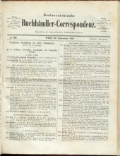 Oesterreichische Buchhändler-Correspondenz