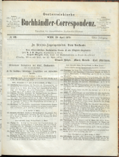 Oesterreichische Buchhändler-Correspondenz