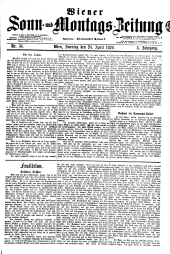 Wiener Sonn- und Montags-Zeitung