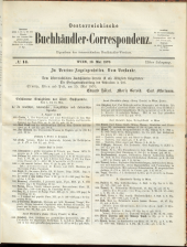 Oesterreichische Buchhändler-Correspondenz