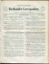 Oesterreichische Buchhändler-Correspondenz