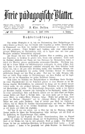 Freie Pädagogische Blätter