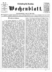 Siebenbürgisch-Deutsches Wochenblatt