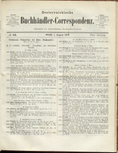 Oesterreichische Buchhändler-Correspondenz