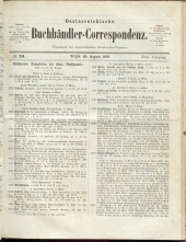 Oesterreichische Buchhändler-Correspondenz